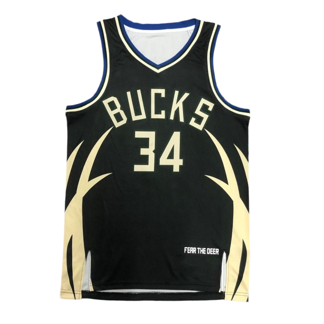 Regata NBA Milwaukee Bucks Masculina Statement Edition - Black