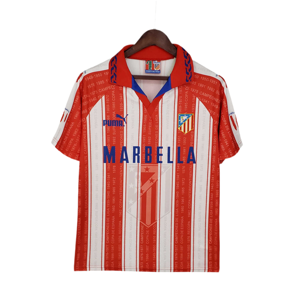 Jersey Atlético de Madrid Retro 1995/1996 - White and Red