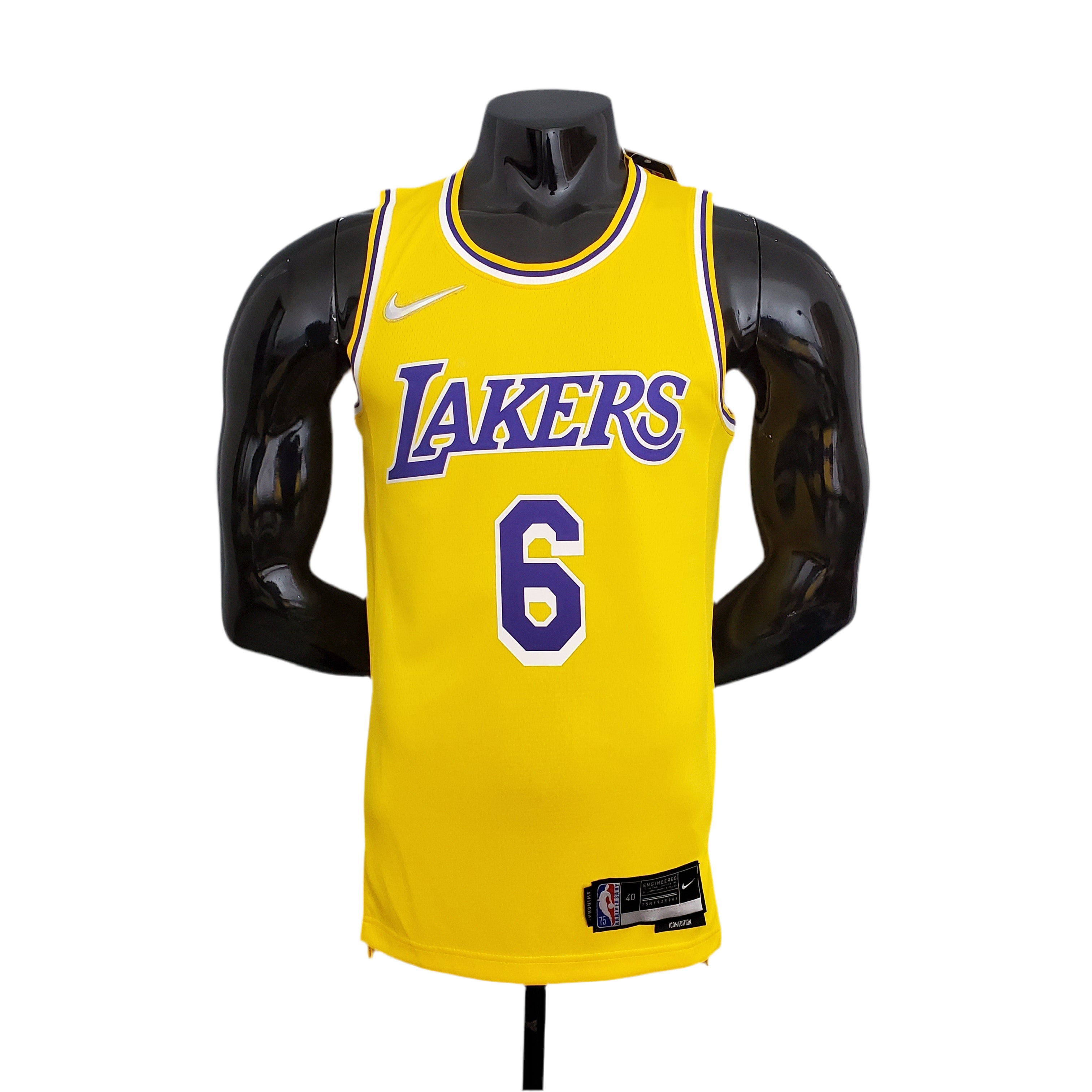 Regata NBA Los Angeles Lakers Masculina 75h Anniversary - Yellow