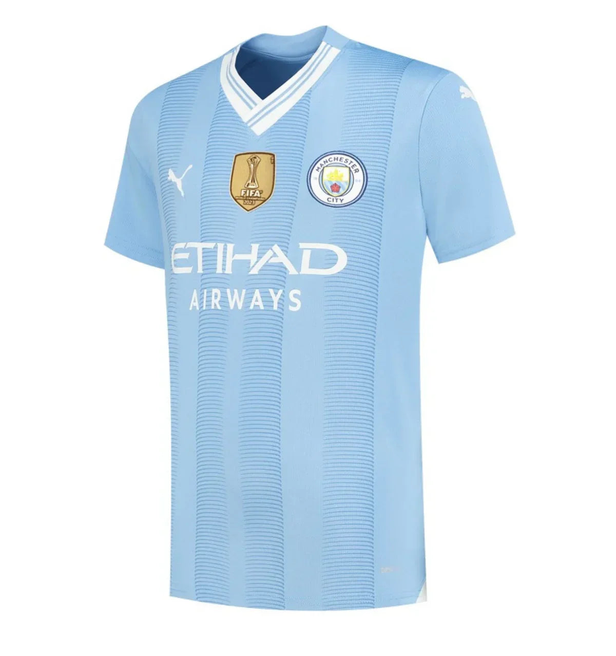 Jersey Manchester City I  23/24 com Patch - Blue and White